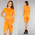 Oranje Two Piece met Biker Short