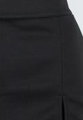 Gebreide Zwarte Stretch Skort met Split