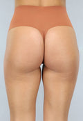 Bruine Naadloze Boxerstring met High waist Corrigerend Model