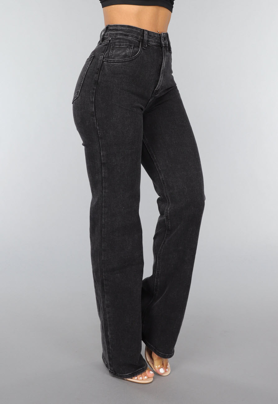Redial Jeans  Tall Grijze High Waist Straight Leg Jeans