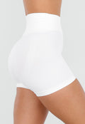 Witte High Waist Sport Short met Stretch