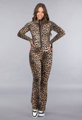 Leopard Stretch Two Piece met Vestje en Flair Broek