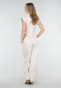 Beige Suède Look Cowboylaarzen met Blokhak