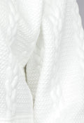 Witte Two Piece met Kabelpatroon