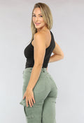 Zwarte Geplooide One Shoulder Top