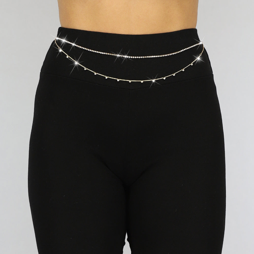 Dubbele Buikketting met Steentjes