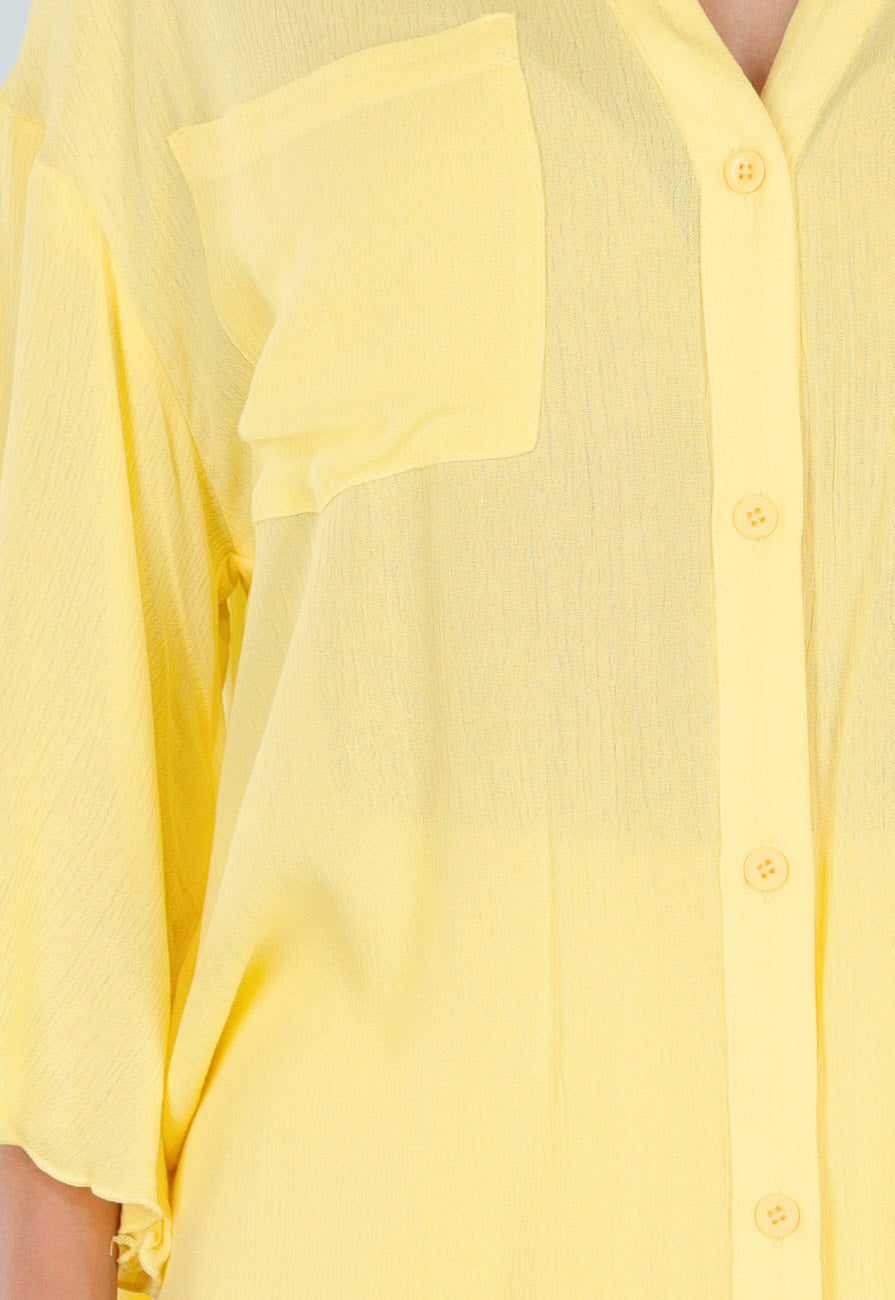 Butter Yellow Blouse met Short en Ondershort Set