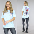 Lichtblauw Oversized Basketbal T-Shirt