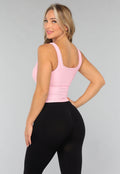 Roze Rib Croptop met Padding