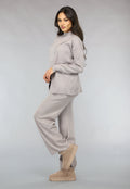 Zachte Taupe Lounge Set met Overslag