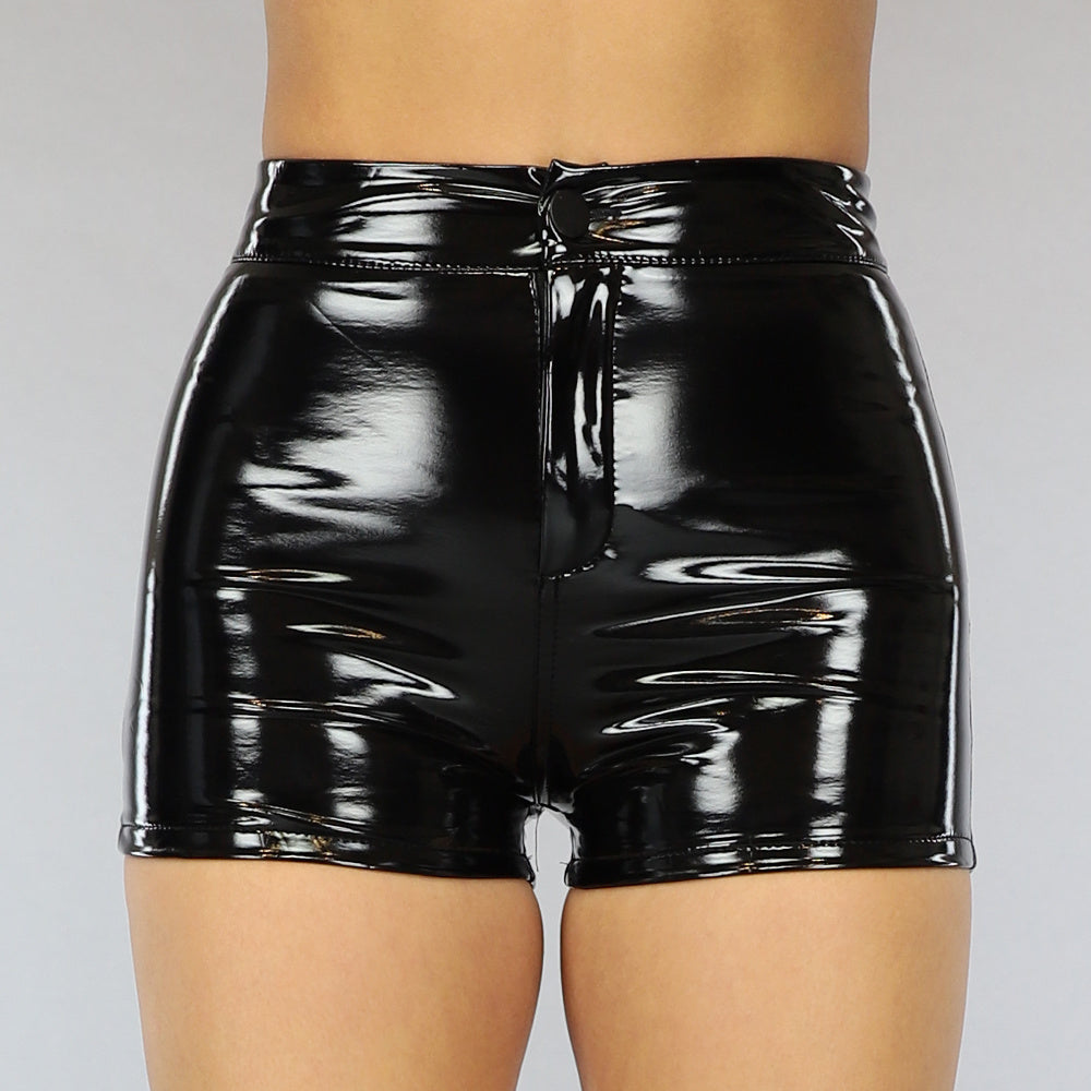 Zwarte PVC Short