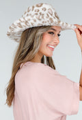 Cowboyhoed met Roze Luipaardprint van Faux Fur