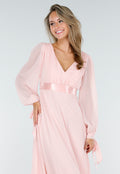 Lange Babyroze Chiffon Galajurk