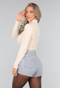 Beige Ribstof Coltrui