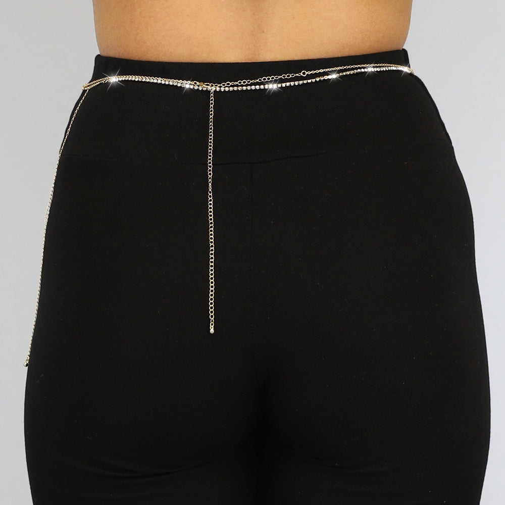 Dubbele Buikketting met Steentjes