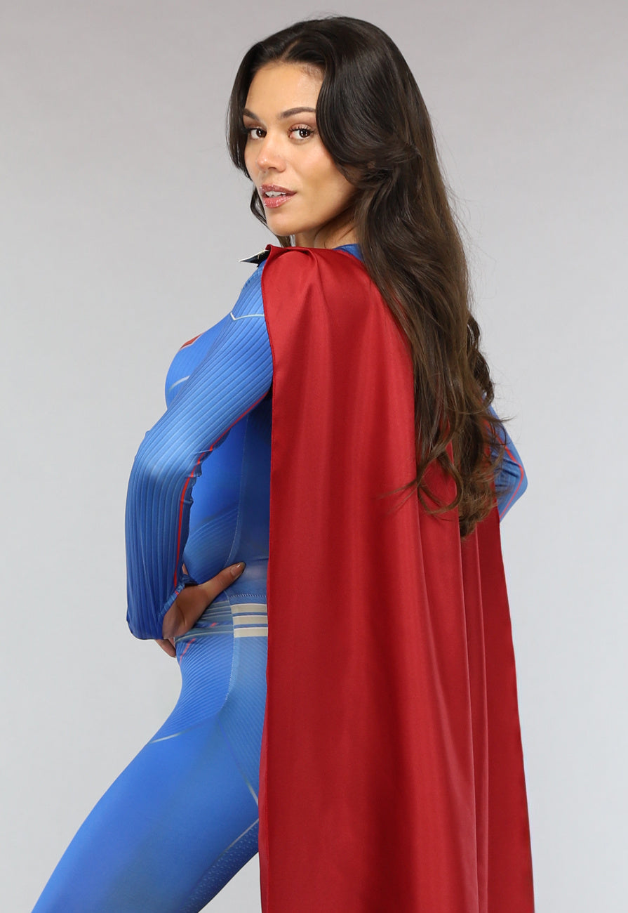 Lang Superwoman Kostuum met Cape