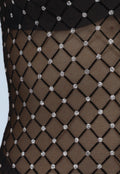 Zwarte See Through Bodysuit met Glitters