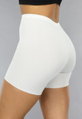 Witte Corrigerende Naadloze Biker Short met Hoge Taille
