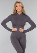 Antraciet Sportief Jumpsuit met Rits