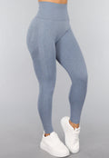 Blauwe Trainingslegging met Push Up Effect