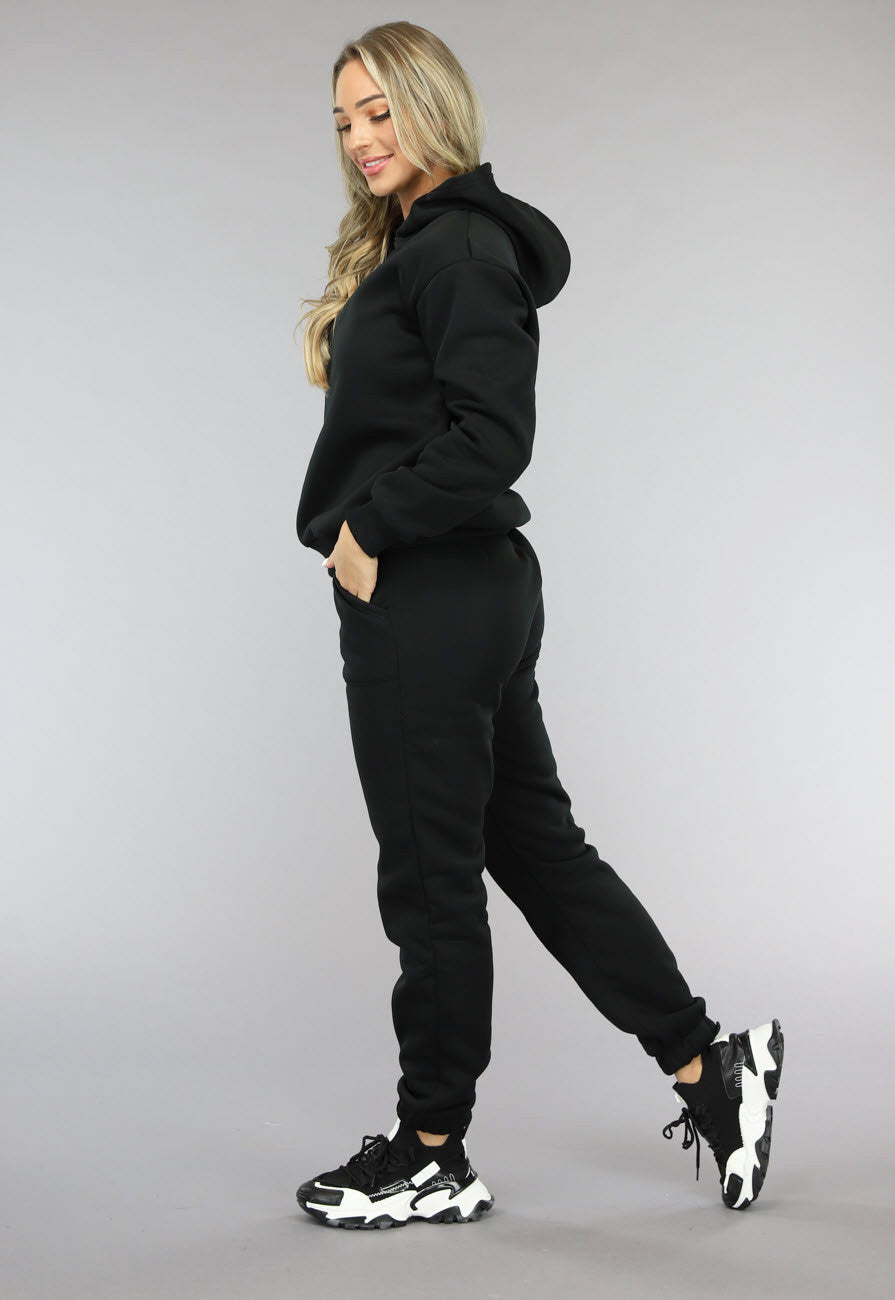 Zwart Fleece Joggingpak
