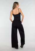 Zwarte Lounge Broek met Wijde Pijpen