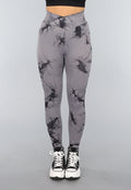 Stretchy Gym legging met Print en Overslag Taille