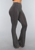 Zilveren Elastische Tall Flared Broek