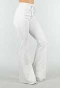 Grijze Joggingbroek met Flared Pijpen en Elastische Taille