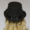 Zwarte Steampunk Hoed met Bril
