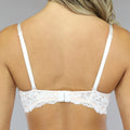Witte Kanten Balconette BH met Push-Up en Afneembare Bandjes