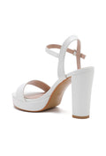 Witte Plateau Sandaletten met Blokhak