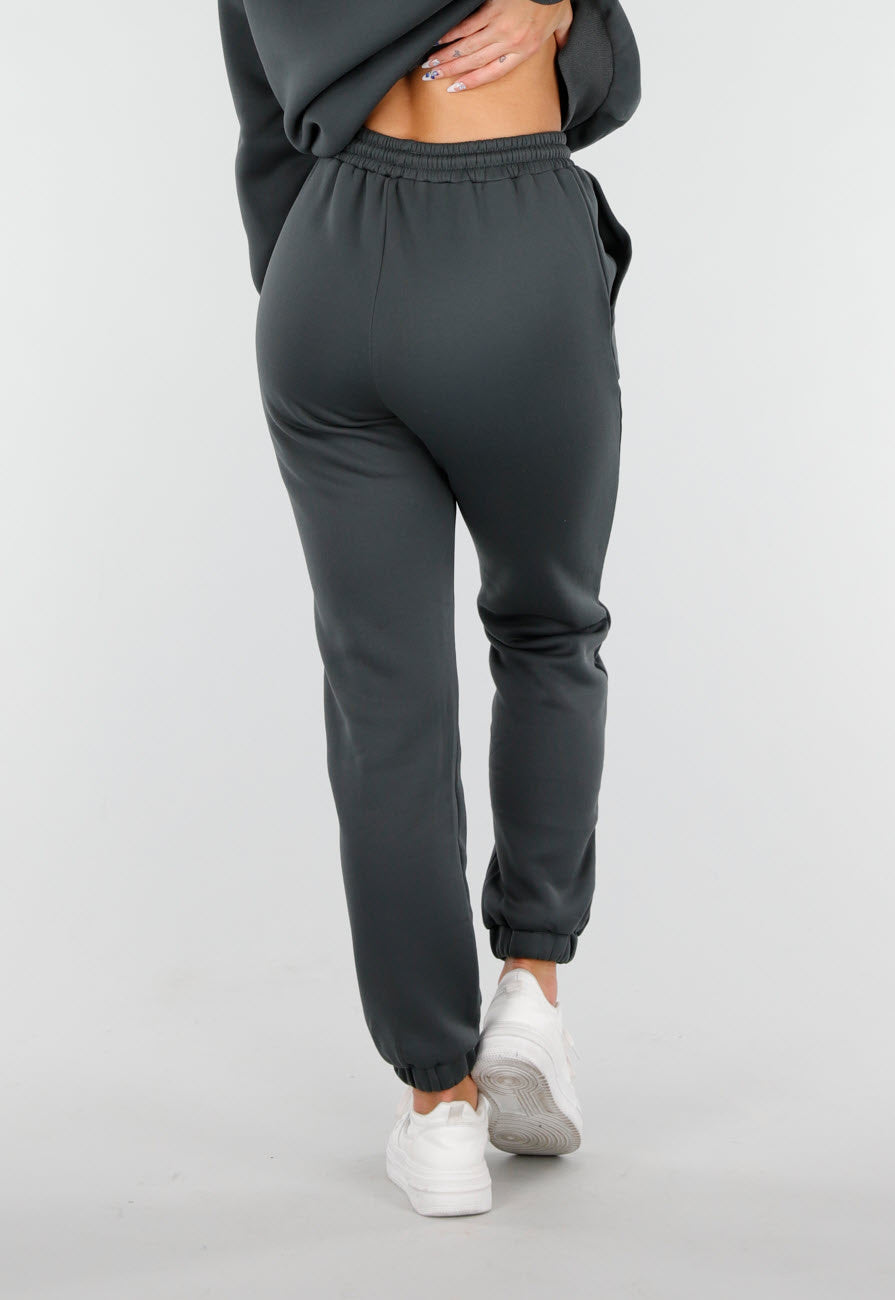 Antracietgrijs Joggingpak met Capuchon en Trekkoord