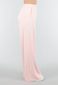 Lichtroze Wide Leg Joggingbroek met Elastische Taille en Stretch