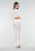 Witte Gehaakte Cover Up Set