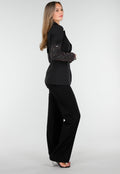 Blazer in Zwart met Strass en Schoudervulling