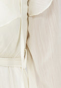 Ruched Maxi Jurk in Ecru