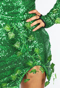 Groen Glitter Tinkerbell Kostuum met Pailletten