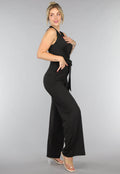 Zwarte Stretchy Jumpsuit met Ceintuur