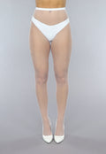 Witte Panty met Klein Fishnet Patroon