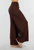 Bruine Lounge Broek met Wijde Pijpen