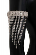 Zilveren Waterval Strass Armsieraad