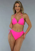 Push-Up Neon Roze Triangel Bikini Top