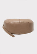 Lederlook Handtas met Gebogen Silhouet en Metalen Handvat