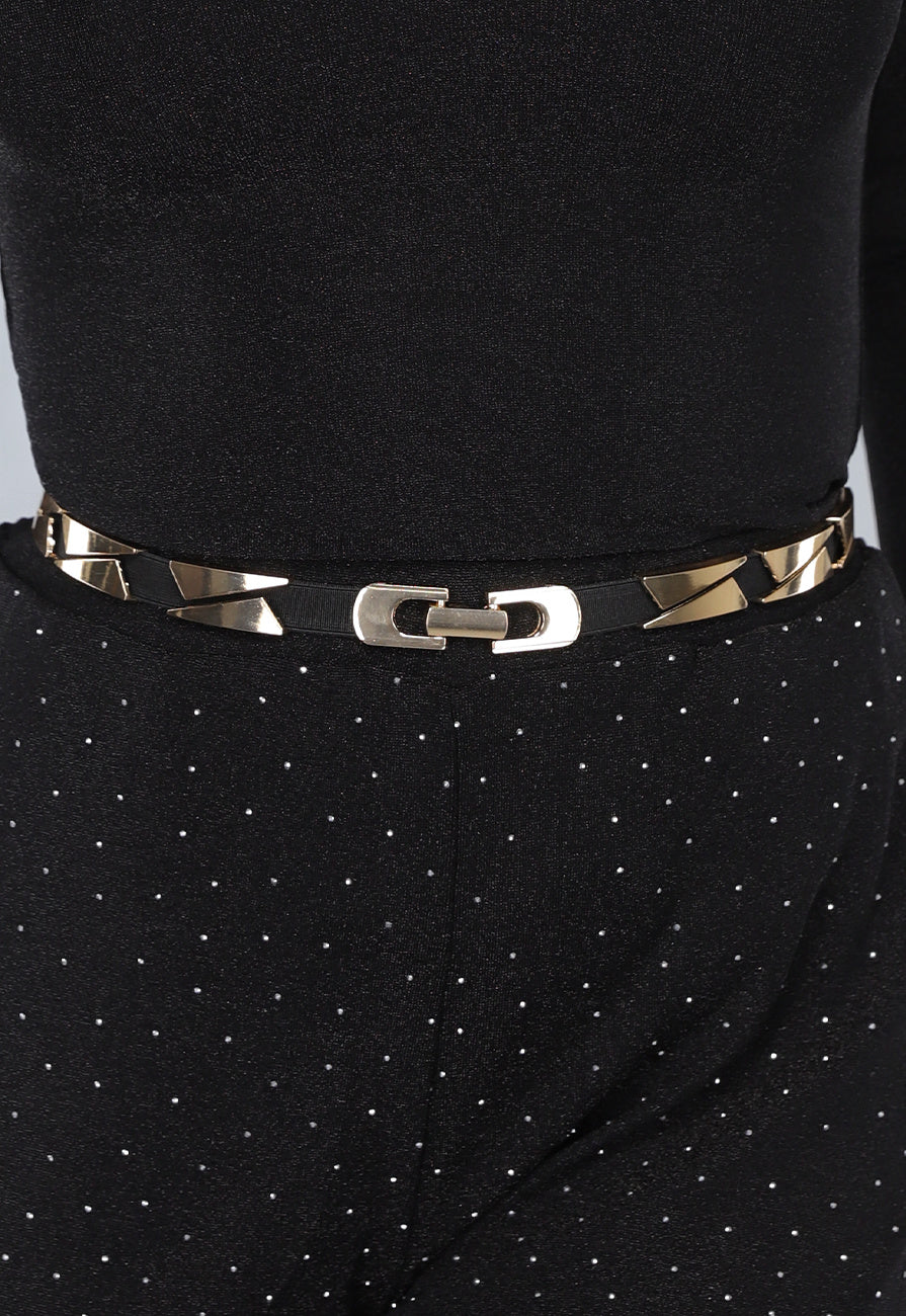 Rekbare Riem met Gouden Details