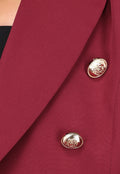 Wijnrode Button Blazer