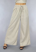 Wide Leg Linnenlook Broek