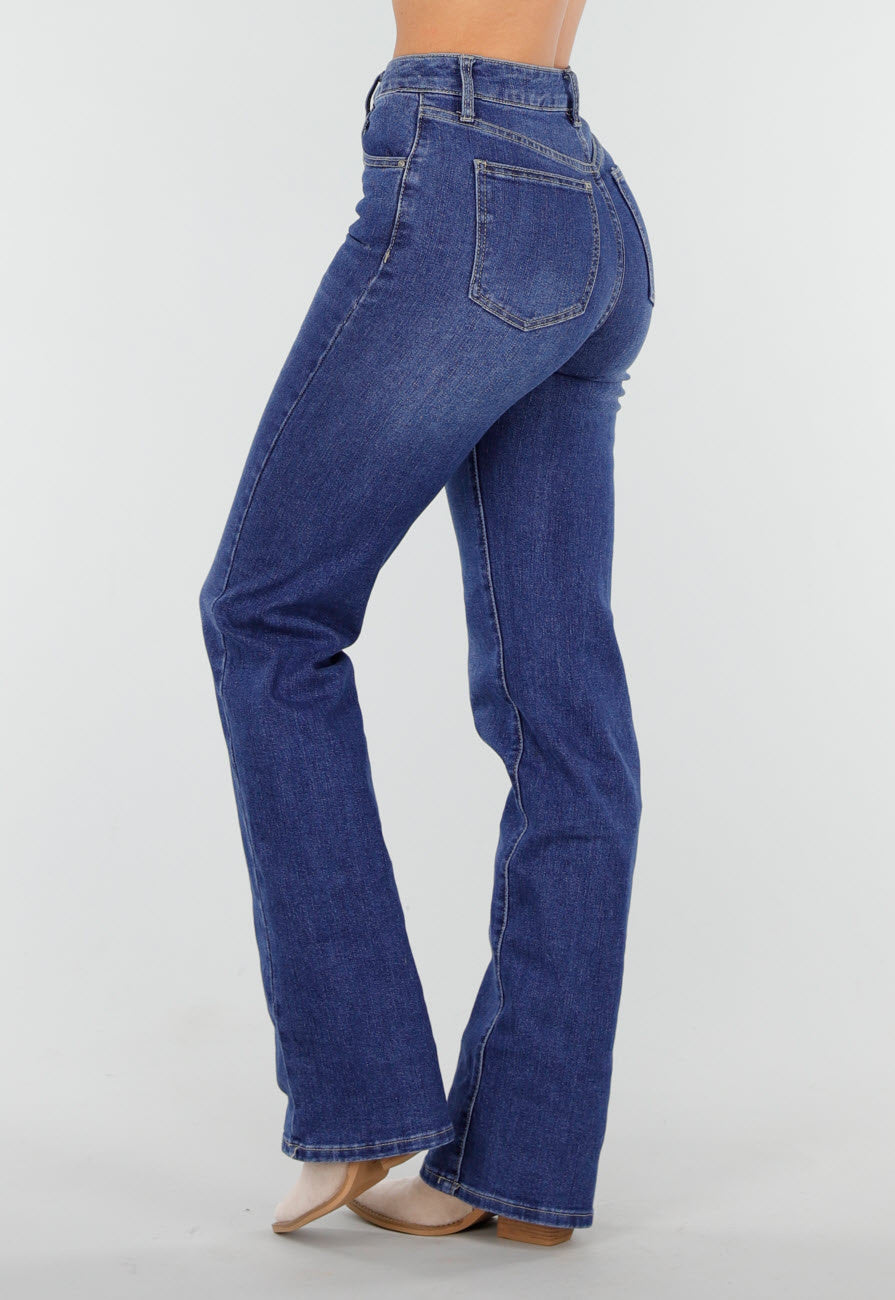 Redial Jeans  Donkerblauwe Tall Jeans met Rechte Pijpen en High Waist