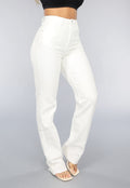 Redial Jeans  Witte Tall Jeans met Rechte Pijpen