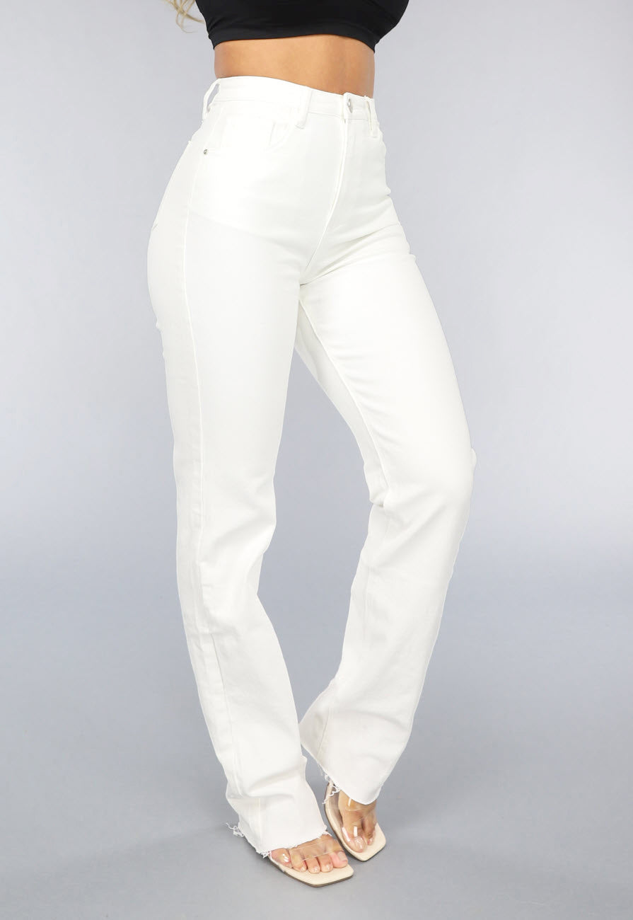 Redial Jeans  Witte Tall Jeans met Rechte Pijpen